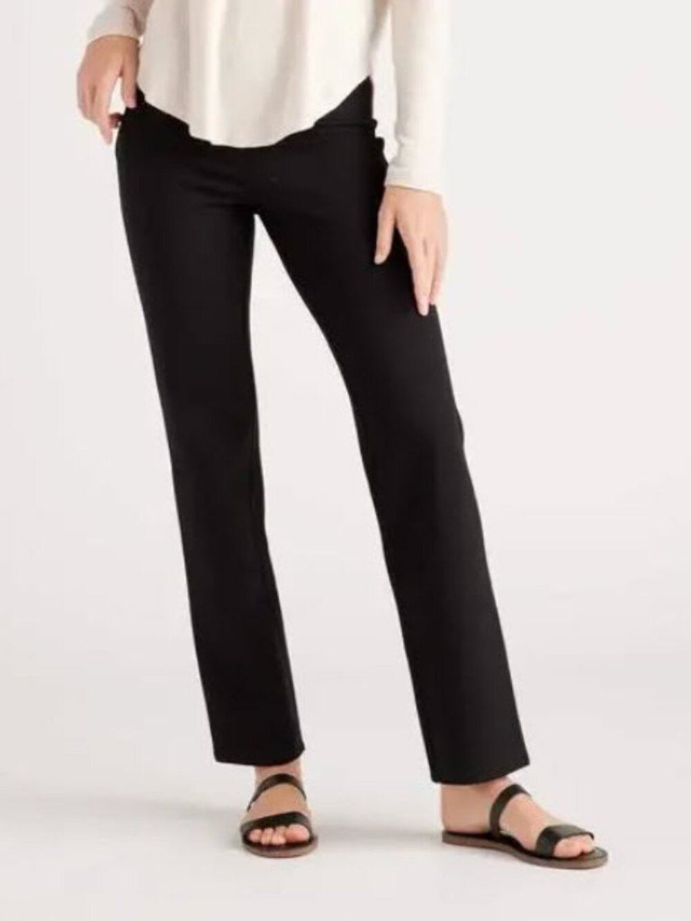 Quince Ultra-Stretch Ponte Straight Leg Pants Women's Size 8 NWT